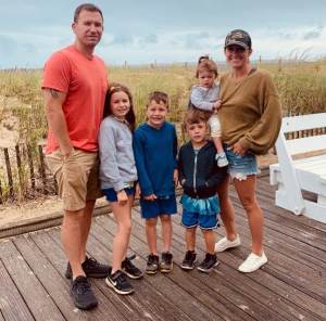 family at the beach